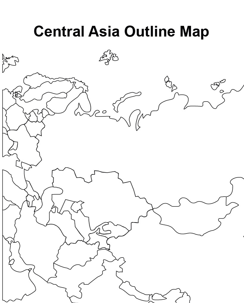 Map Of Asia Sketch Central Asia Sketch Map