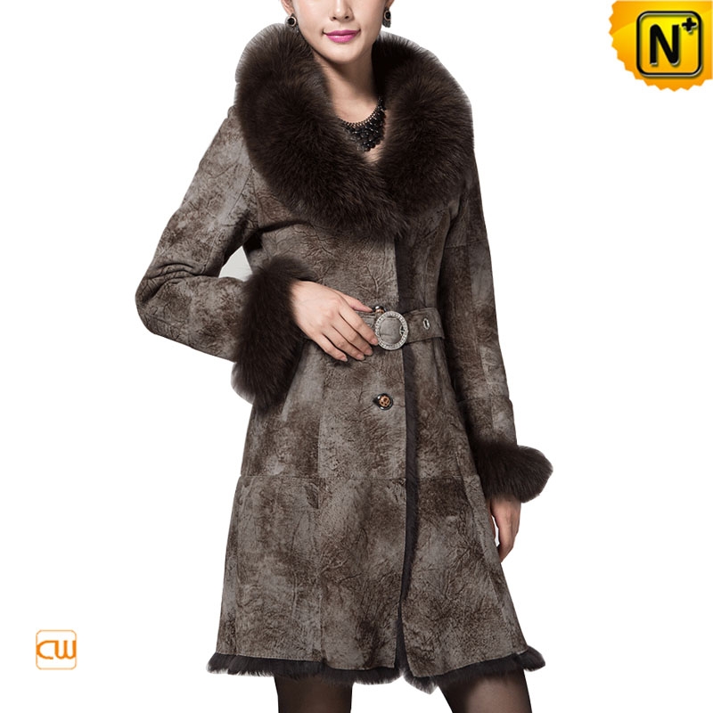 Womens Coats And Outerwear Express Sierra Rex Rabbit Fur Wrap Coat With Finn Rac Collar